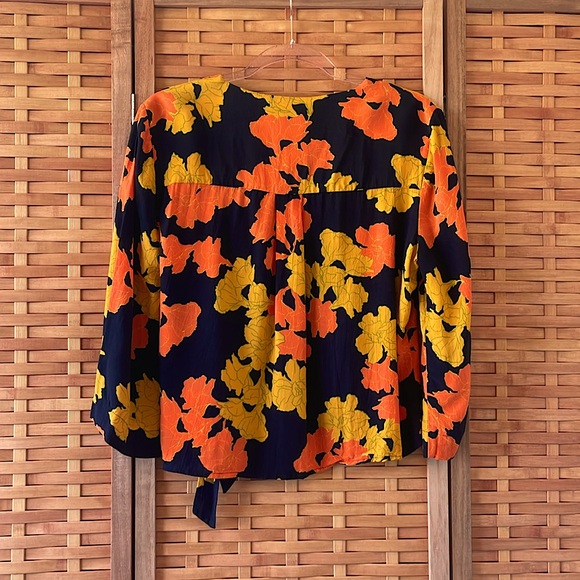 Topshop Floral Wrap Blouse - Picture 5 of 5